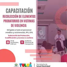 Capacitación Recolección de Elementos Probatorios en Víctimas de Violencia