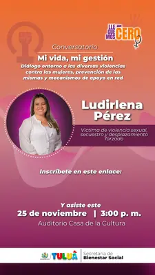 Conversatorio: Mi vida, mi gestión. Con Ludirlena Pérez