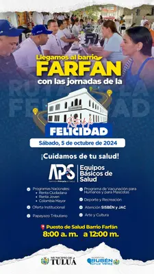 La Ruta de la Felicidad, llega al barrio Farfán