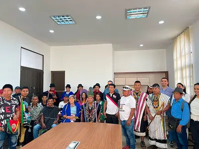 Acto simbólico de posesión de once autoridades indígenas en el municipio de Tuluá