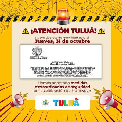 Administración Municipal adopta medidas extraordinarias de seguridad para el 31 de octubre