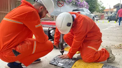 Alcaldía instaló reductores de velocidad en zona de alta accidentalidad